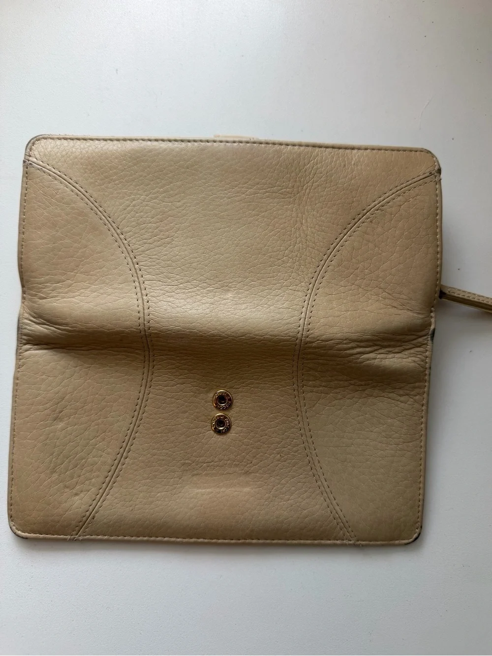 Brahmin wallet cream leather vintage extra clean